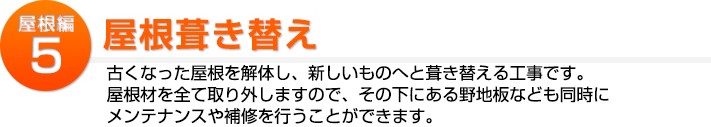 屋根補修5:屋根葺き替え