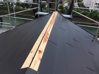 屋根カバー工法 上棟