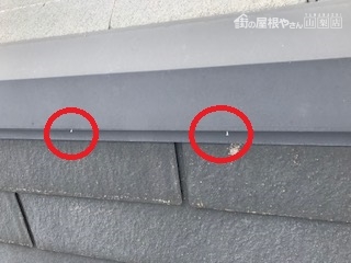 釘 浮き 棟板金