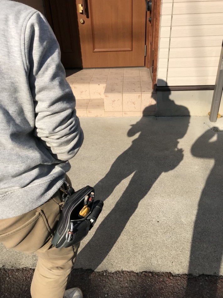 車いす 玄関タイル