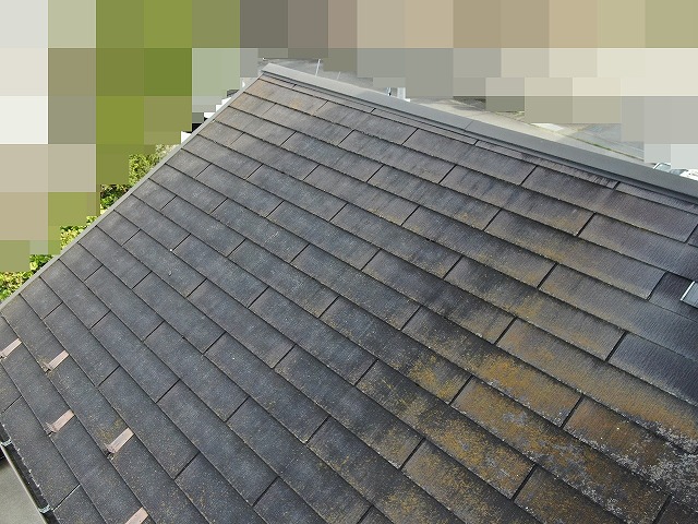 西八代郡市川三郷町でスレート屋根からSGL鋼板（ニクスカラープロ）の葺き替え工事ビフォーアフター