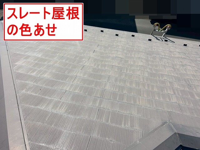 南アルプス市で屋根の点検でスレートのひび割れ・板金の釘抜け・軒先に苔の繁殖を確認
