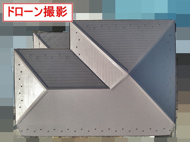 南アルプス市で屋根塗装のビフォーアフターを解説！ドローンで上空から撮影しました！