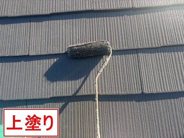 甲府市で塗膜が劣化したカラーベスト屋根をグランセラベスト２液ファインで仕上げ塗装