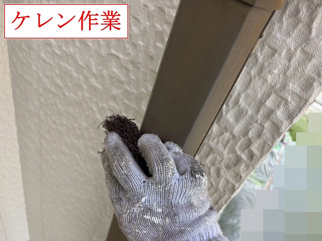 中巨摩郡昭和町で竪樋とパイプの塗装！目粗しから仕上げまで色あせた雨樋を丁寧に改善