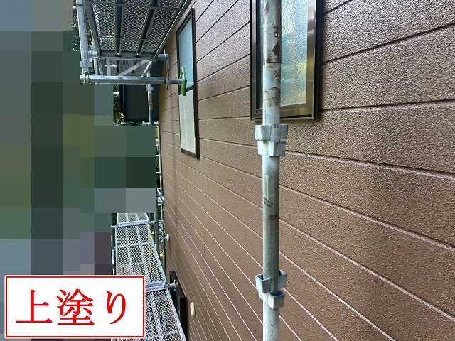 上塗り後の外壁面