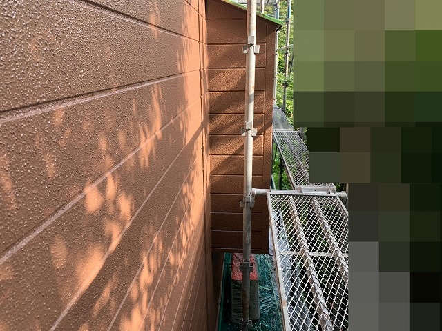 上塗り後の外壁面