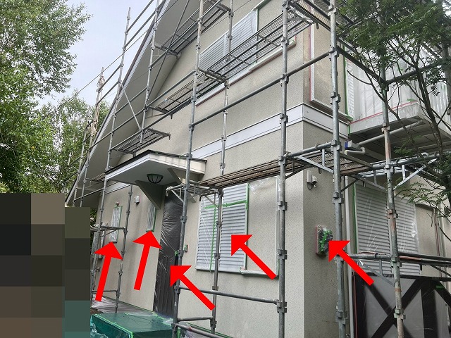 玄関と窓まわりの養生