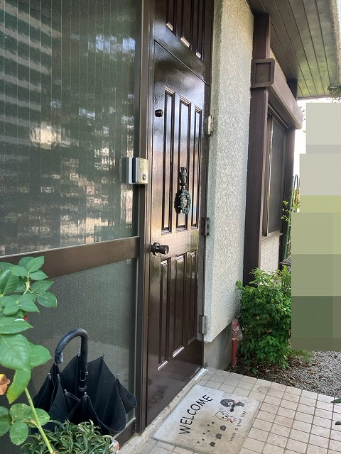 施工後の玄関まわり全景