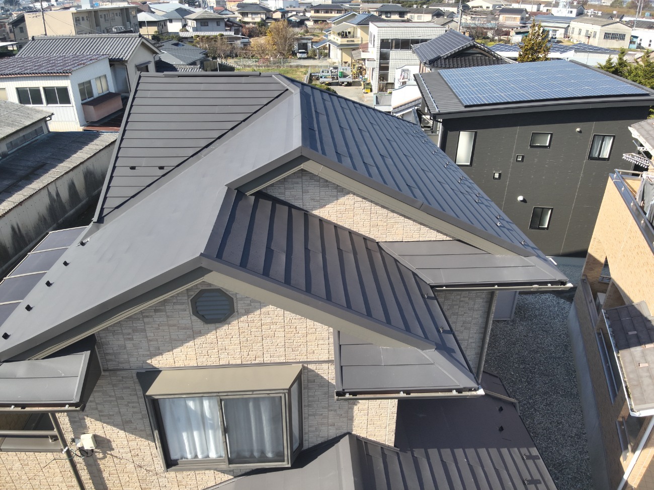 市川三郷町　お客様の声　施工後　屋根