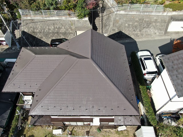 甲府市　フッ素塗料使用　屋根