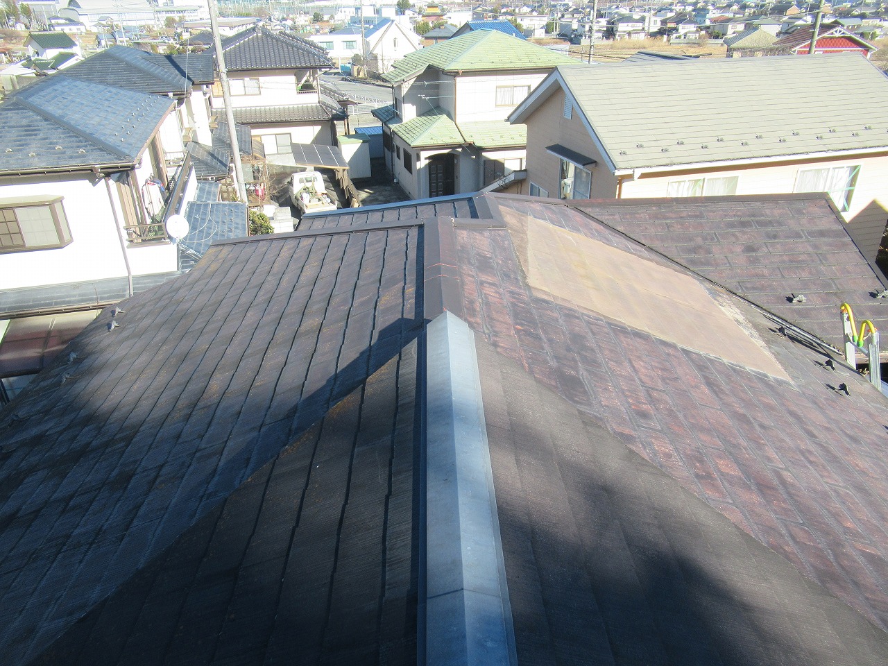韮崎市屋根塗装工事前