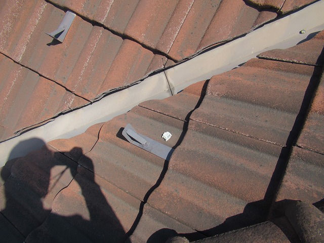 甲府市　瓦屋根　現場調査