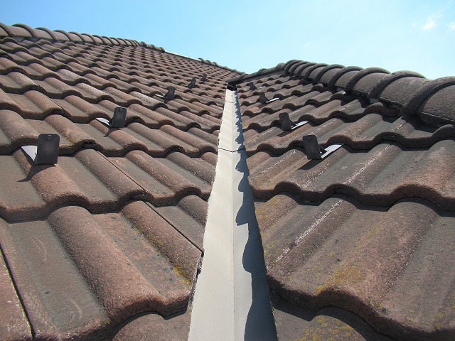 甲府市　瓦屋根　現場調査