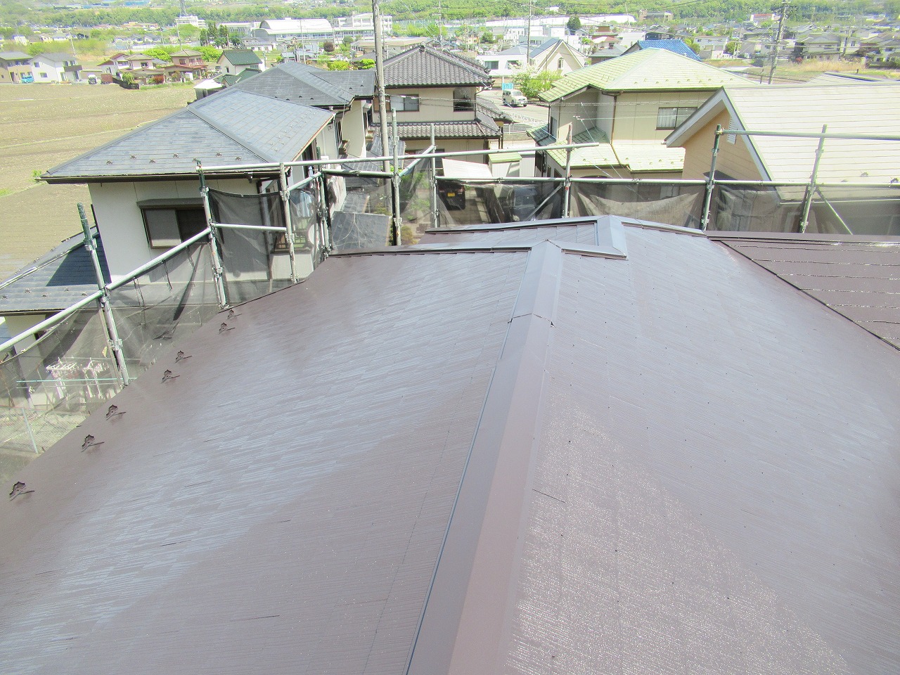 韮崎市屋根塗装工事