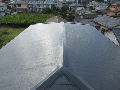 甲府市で屋根塗装工事のご依頼をいただき本日完工致しました