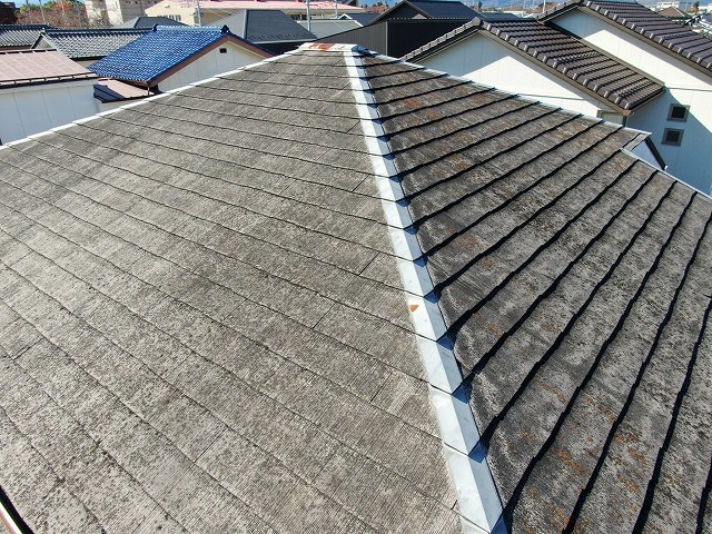 甲府市スレート屋根上空撮影