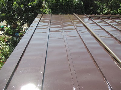 富士川町　瓦棒屋根　塗装工事　施工後　完成写真