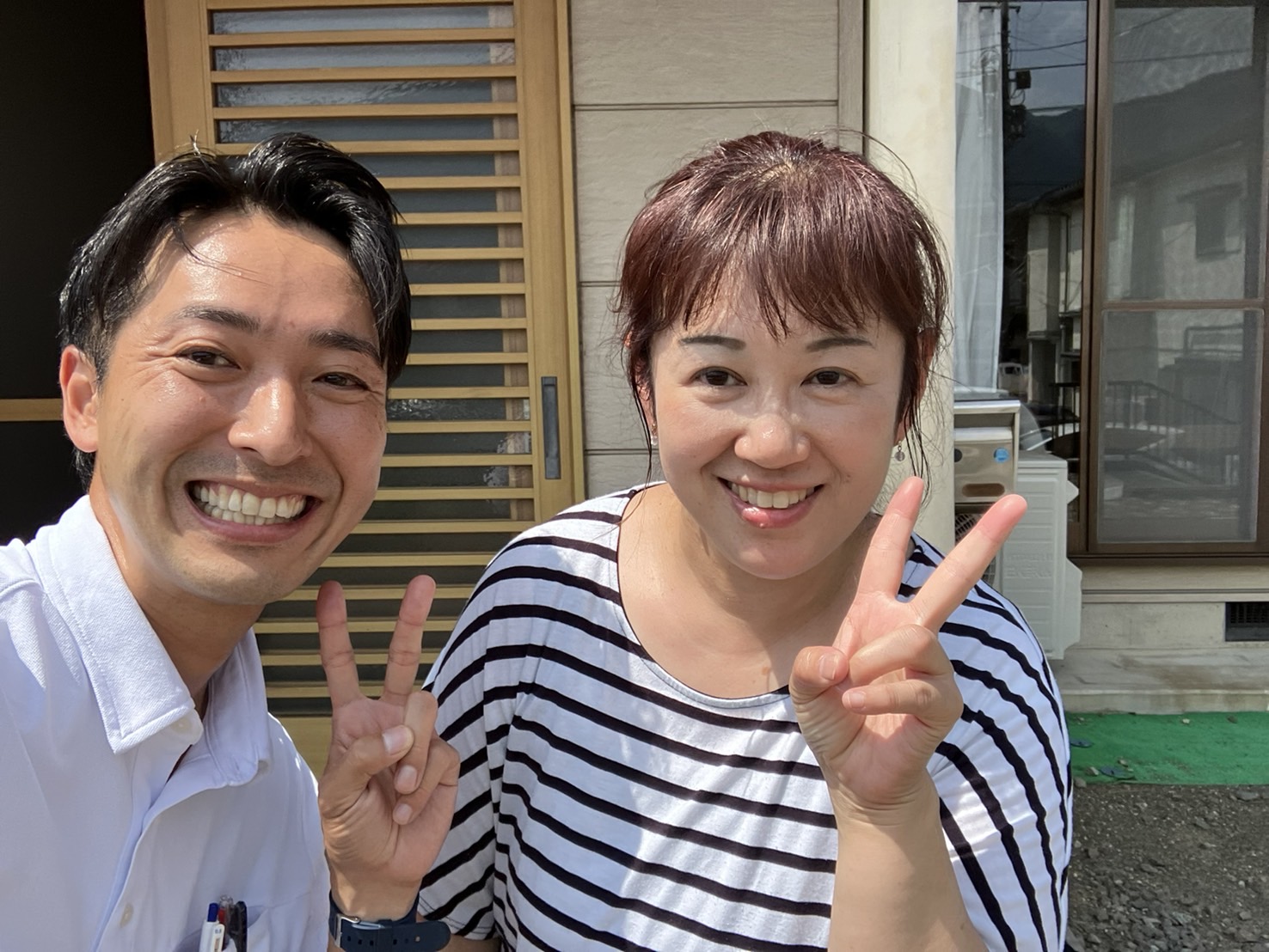 大月市で錆びの出た金属屋根を遮熱塗料で仕上げ、効果を体感していただきました