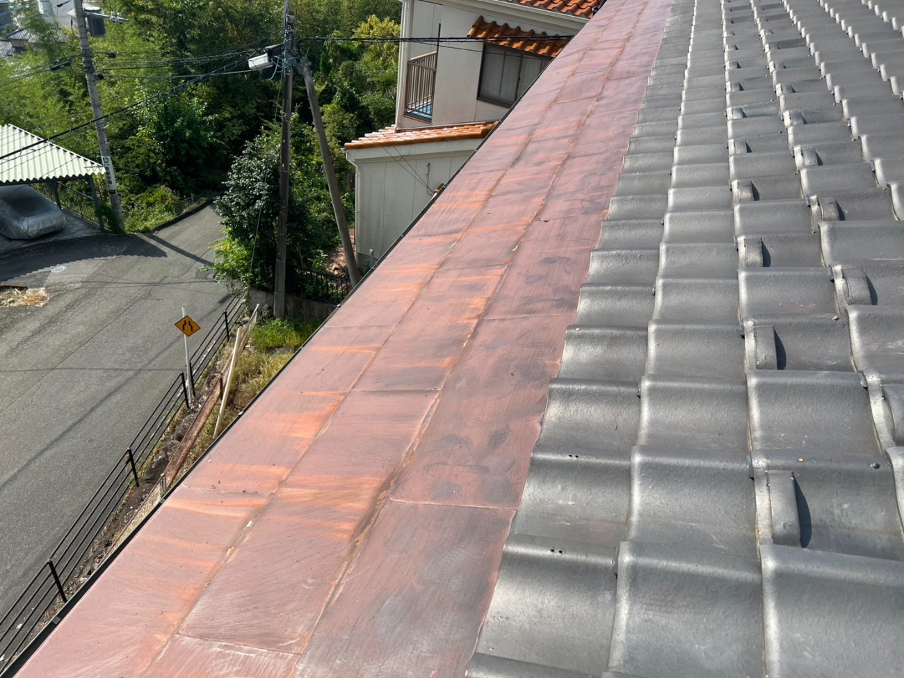 お客様の声　トタン屋根　塗装前