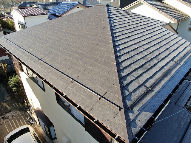 施工後のスレート屋根